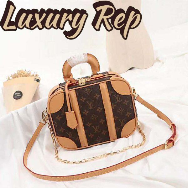 Replica Louis Vuitton LV Women Valisette PM Handbag in Monogram Canvas-Brown 3