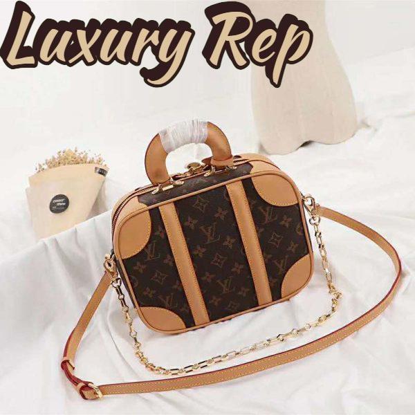Replica Louis Vuitton LV Women Valisette PM Handbag in Monogram Canvas-Brown 4