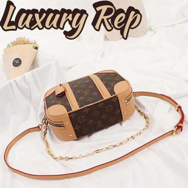 Replica Louis Vuitton LV Women Valisette PM Handbag in Monogram Canvas-Brown 6