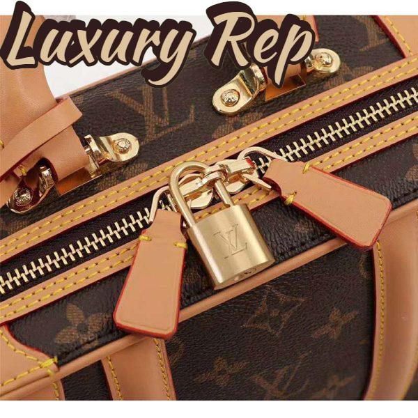 Replica Louis Vuitton LV Women Valisette PM Handbag in Monogram Canvas-Brown 7