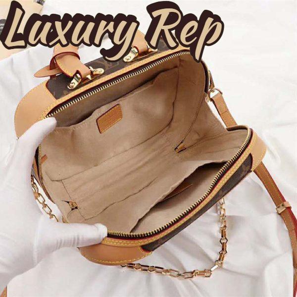 Replica Louis Vuitton LV Women Valisette PM Handbag in Monogram Canvas-Brown 8