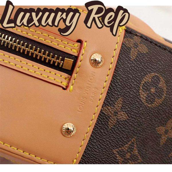 Replica Louis Vuitton LV Women Valisette PM Handbag in Monogram Canvas-Brown 11
