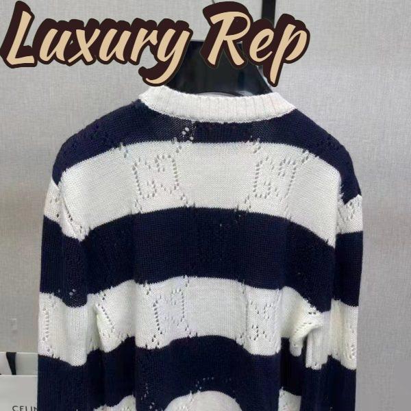 Replica Gucci GG Men Gucci Tiger Wool Sweater Embroidery Tiger Flower Crewneck 9