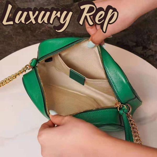 Replica Gucci GG Women GG Marmont Small Shoulder Bag Bright Green Diagonal Matelassé 9