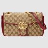 Replica Gucci GG Women GG Marmont Small Shoulder Bag in Blue Diagonal Matelassé Leather 13