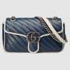 Replica Gucci GG Women GG Marmont Small Shoulder Bag in Beige/Ebony Diagonal Matelassé Original GG Canvas 4