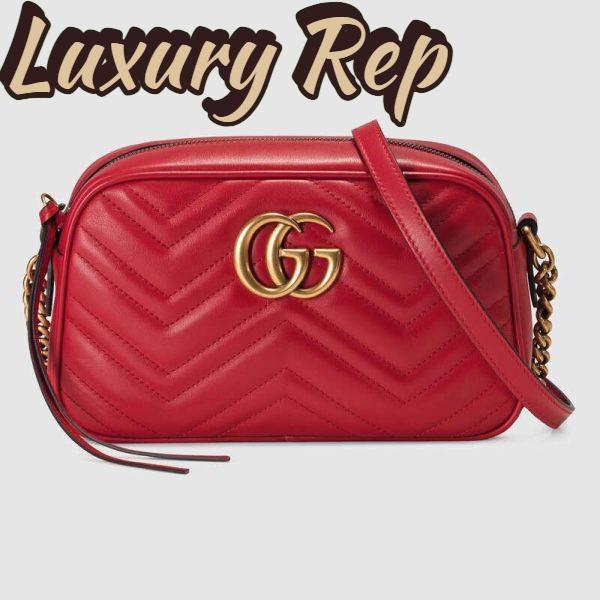 Replica Gucci GG Women GG Marmont Small Shoulder Bag in Matelassé Chevron Leather
