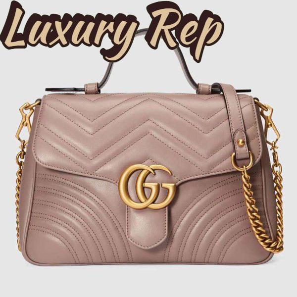 Replica Gucci GG Women GG Marmont Small Top Handle Bag