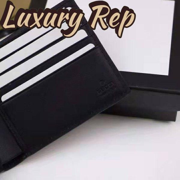 Replica Gucci GG Men Gucci Signature Bi-Fold Wallet in Black Leather 8