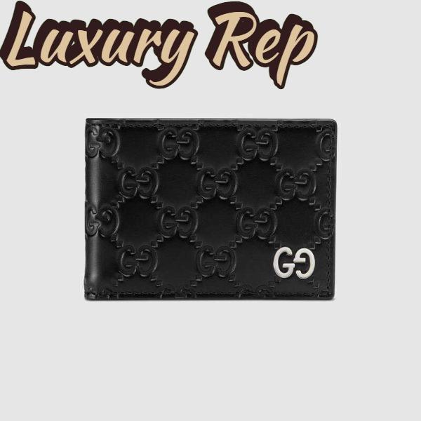 Replica Gucci GG Men Gucci Signature Wallet in Black Gucci Signature Leather 2