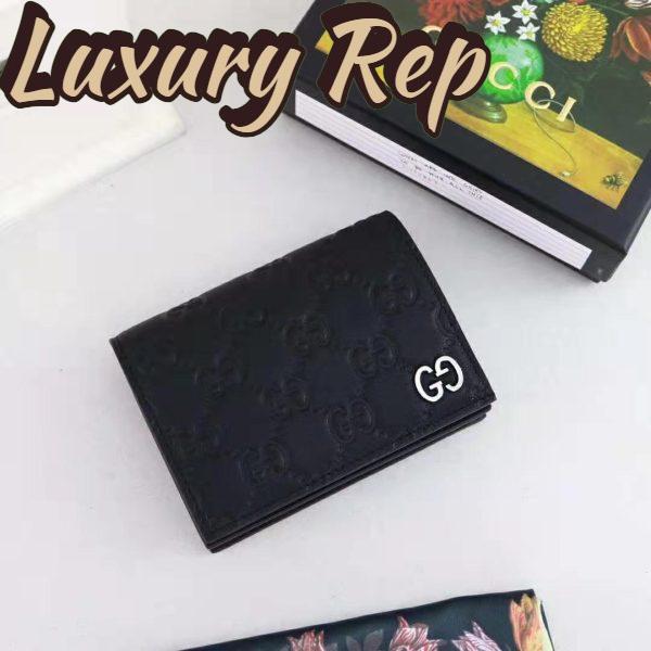 Replica Gucci GG Men Gucci Signature Wallet in Black Gucci Signature Leather 4