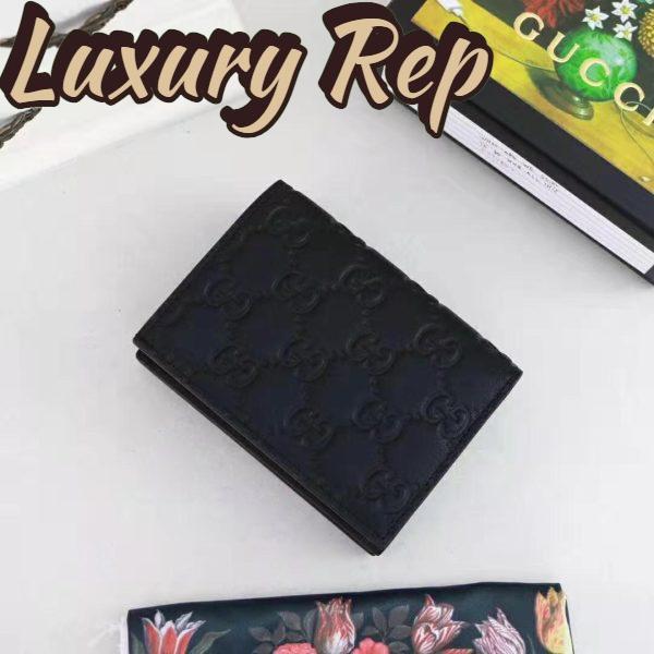 Replica Gucci GG Men Gucci Signature Wallet in Black Gucci Signature Leather 5