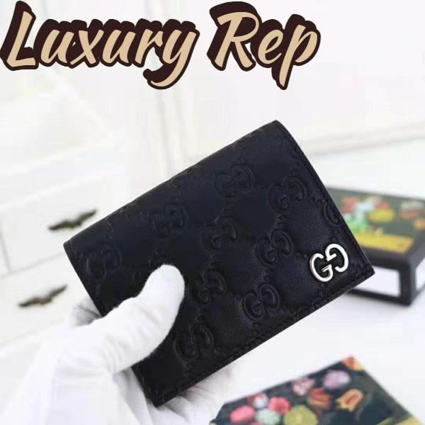 Replica Gucci GG Men Gucci Signature Wallet in Black Gucci Signature Leather 8