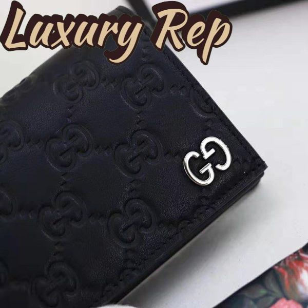 Replica Gucci GG Men Gucci Signature Wallet in Black Gucci Signature Leather 10