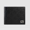 Replica Gucci GG Men Gucci Signature Web Wallet in Black Gucci Signature Leather 9