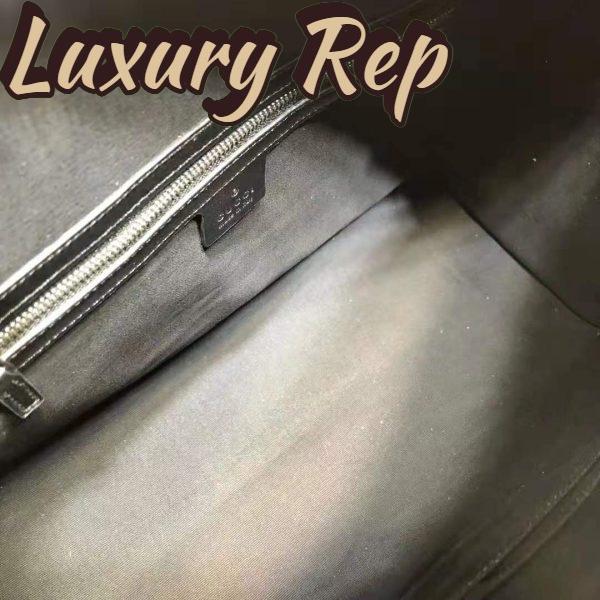 Replica Gucci GG Men Medium Soft Leather Duffle in Black Soft Leather 11