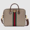 Replica Gucci GG Men Ophidia GG Small Messenger Bag in Beige/Ebony Soft GG Supreme Canvas 14