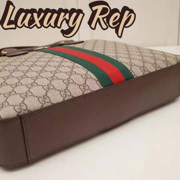 Replica Gucci GG Men Ophidia GG Briefcase in Beige/Ebony Soft GG Supreme Canvas 7