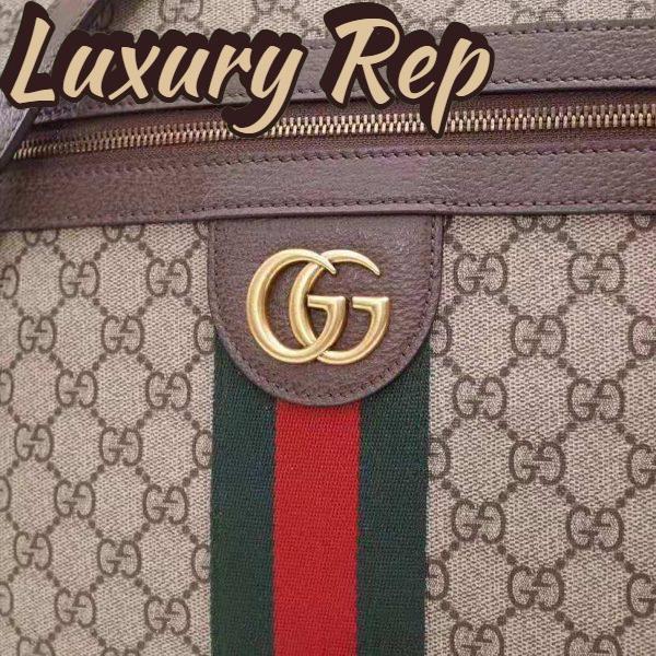 Replica Gucci GG Men Ophidia GG Small Messenger Bag in Beige/Ebony Soft GG Supreme Canvas 8