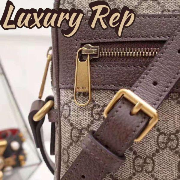 Replica Gucci GG Men Ophidia GG Small Messenger Bag in Beige/Ebony Soft GG Supreme Canvas 11