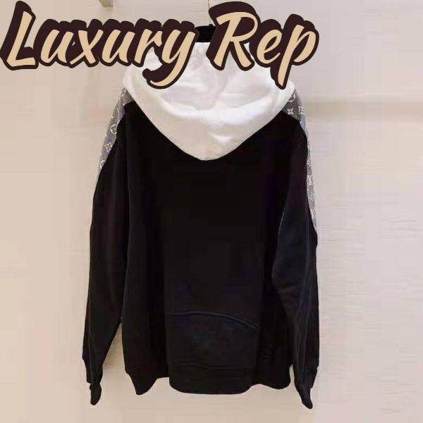 Replica Louis Vuitton LV Women Monogram Circle Cut Hoodie in 100% Cotton-Grey 4