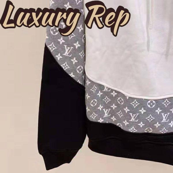Replica Louis Vuitton LV Women Monogram Circle Cut Hoodie in 100% Cotton-Grey 8