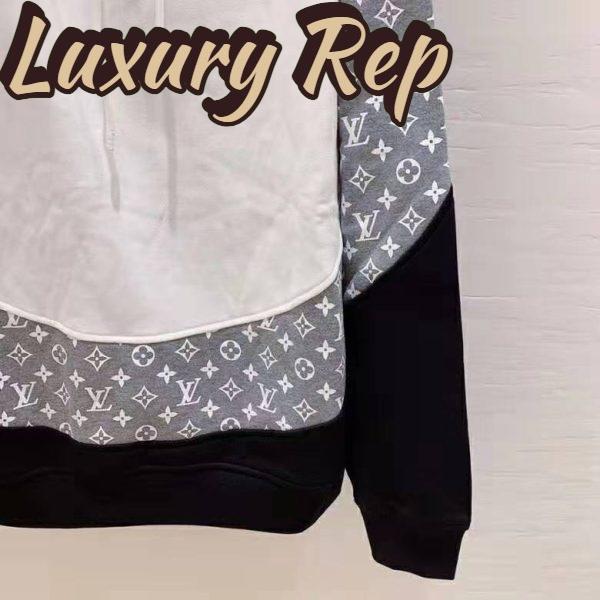 Replica Louis Vuitton LV Women Monogram Circle Cut Hoodie in 100% Cotton-Grey 9