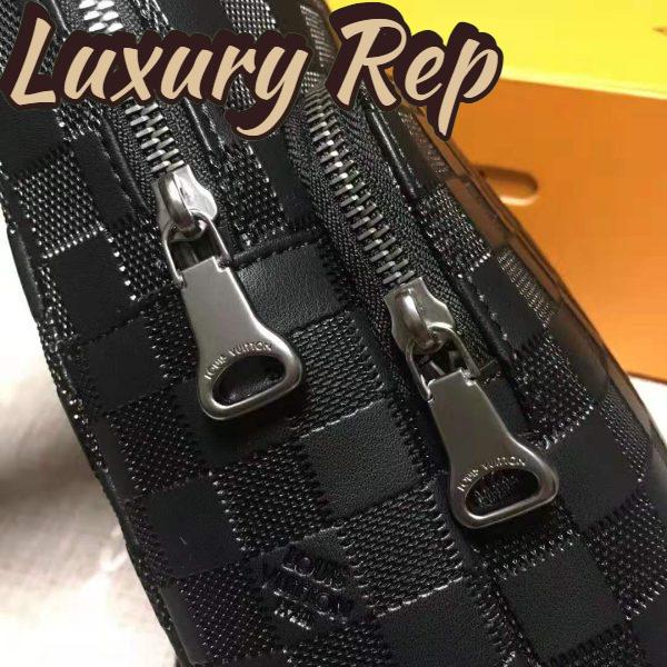 Replica Louis Vuitton LV Men Avenue Sling Bag in Damier Infini Leather-Black 8