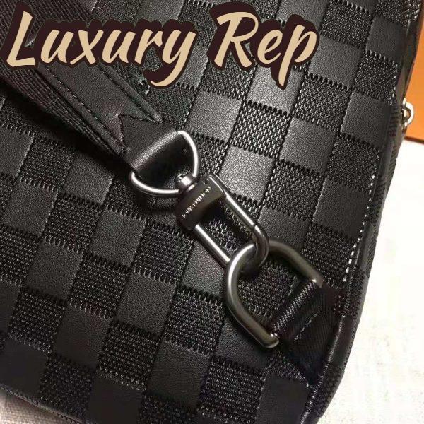 Replica Louis Vuitton LV Men Avenue Sling Bag in Damier Infini Leather-Black 10