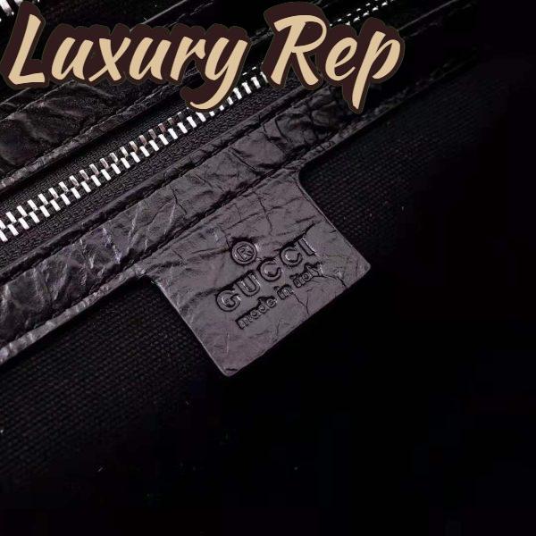 Replica Gucci GG Men Pouch with Interlocking G in Black Soft Leather 11