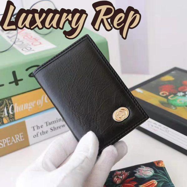 Replica Gucci GG Men Soft Leather Passport Case in Black Soft Leather 3