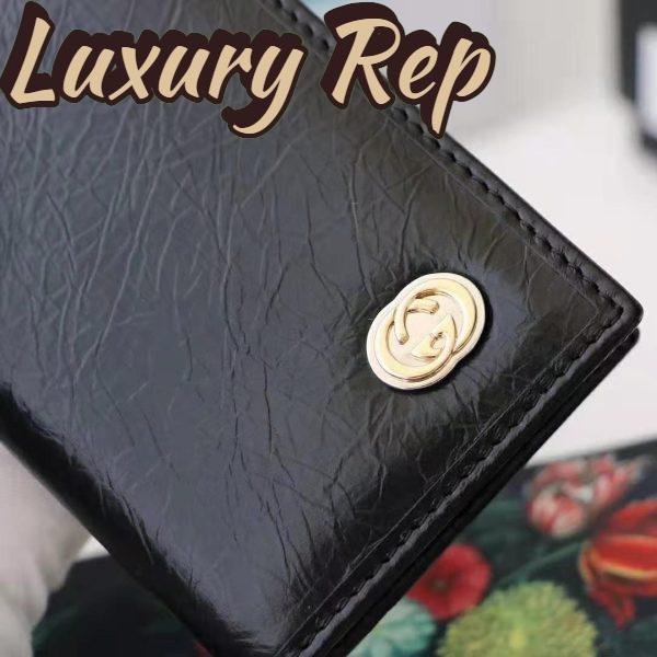 Replica Gucci GG Men Soft Leather Passport Case in Black Soft Leather 5