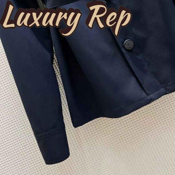Replica Fendi Women Single-Breasted Blue Wool Go-To Jacket 8