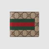Replica Gucci GG Men Web GG Supreme Wallet in Beige/Ebony GG Supreme Canvas 9