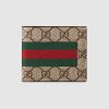 Replica Gucci GG Men Web GG Supreme Web Wallet in Black/Grey GG Supreme Canvas 10