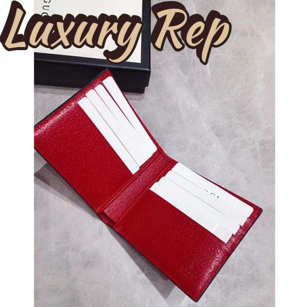 Replica Gucci GG Unisex Baiadera Stripe Canvas Bi-Fold Wallet-Red 10