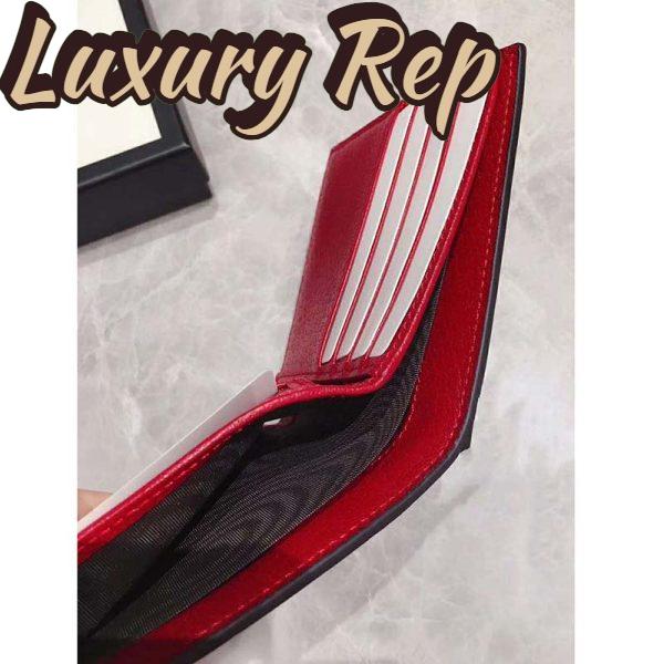 Replica Gucci GG Unisex Baiadera Stripe Canvas Bi-Fold Wallet-Red 11