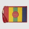 Replica Gucci GG Unisex Baiadera Stripe Canvas Bi-Fold Wallet-Red 13
