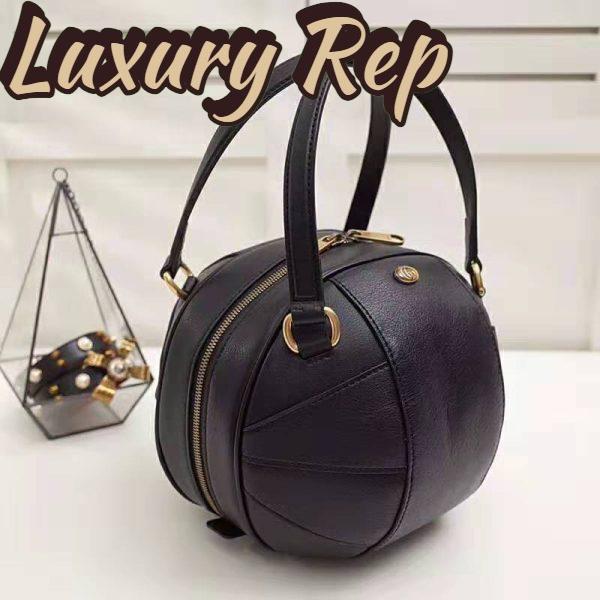 Replica Gucci GG Unisex Basketball Shaped Tote Bag-Black 3