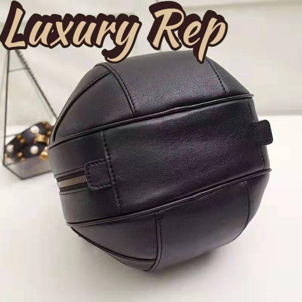 Replica Gucci GG Unisex Basketball Shaped Tote Bag-Black 6
