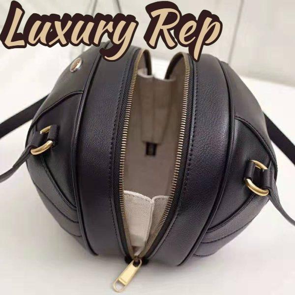 Replica Gucci GG Unisex Basketball Shaped Tote Bag-Black 8