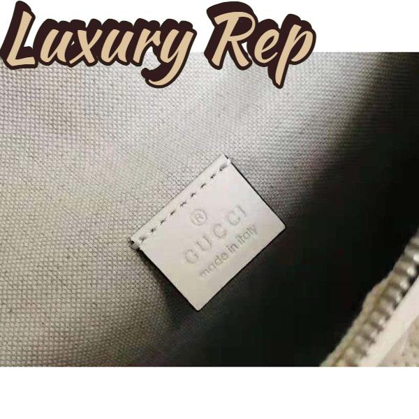 Replica Gucci GG Unisex Black Embossed Belt Bag Tonal Leather 11