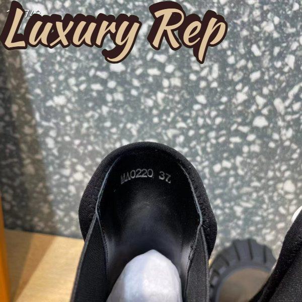 Replica Louis Vuitton Women Shoes LV Beaubourg Ankle Boot Khaki Green Calf Leather Neoprene 11