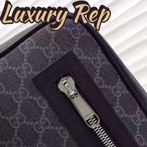 Replica Gucci GG Unisex GG Black Belt Bag Black Grey Soft GG Supreme 8