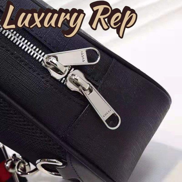 Replica Gucci GG Unisex GG Black Belt Bag Black Grey Soft GG Supreme 9