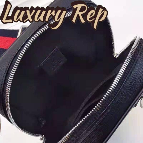 Replica Gucci GG Unisex GG Black Belt Bag Black Grey Soft GG Supreme 10
