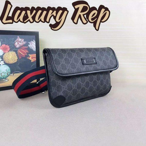Replica Gucci GG Unisex GG Black Belt Bag GG Supreme Canvas 4