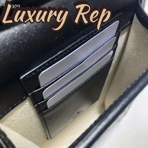 Replica Gucci GG Unisex GG Embossed Mini Bag Black Embossed Leather 8