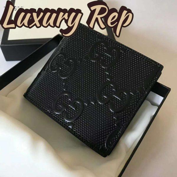 Replica Gucci GG Unisex GG Embossed Wallet Black GG Embossed Leather 3