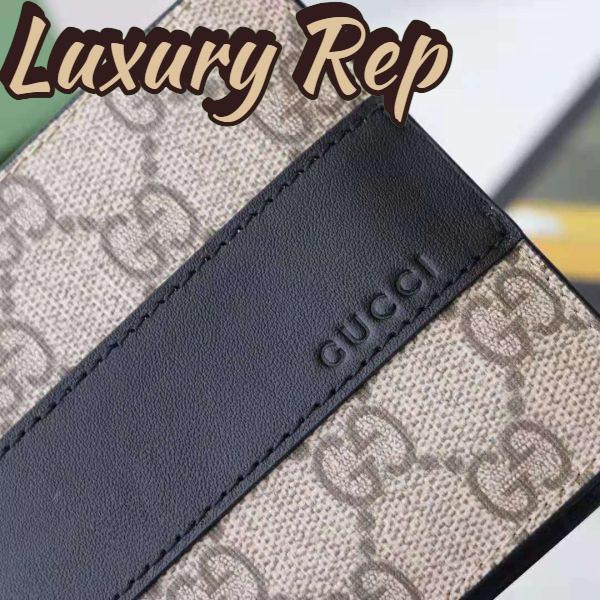 Replica Gucci GG Unisex GG Supreme Wallet in Beige/Ebony GG Supreme Canvas 7